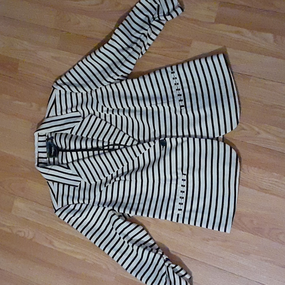 CHRISTIAN SIRIANO WOMEN'S BLACK AND WHITE BLAZER